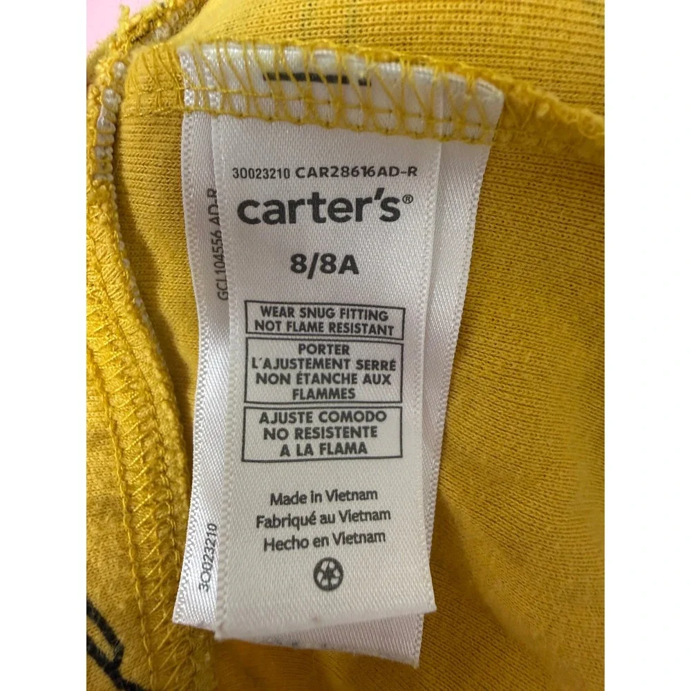 Carters Boys Yellow Video Game Controller Pajama Pants‎ Size 8 Gamer Sleepwear